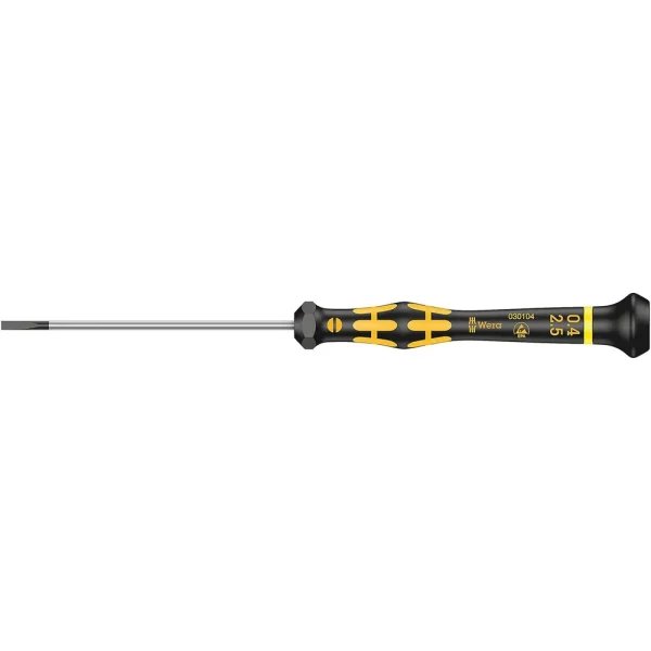 Wera 05030104001 1578 A ESD Kraftform Micro Screwdriver for Slotted Screws