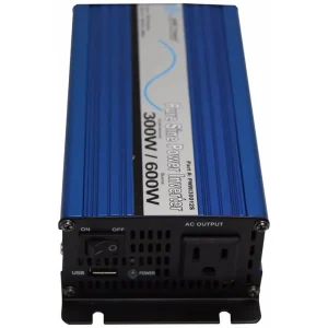 AIMS Power 300 Watt Pure Sine Inverter with Cables (PWRI30012S) - view 2