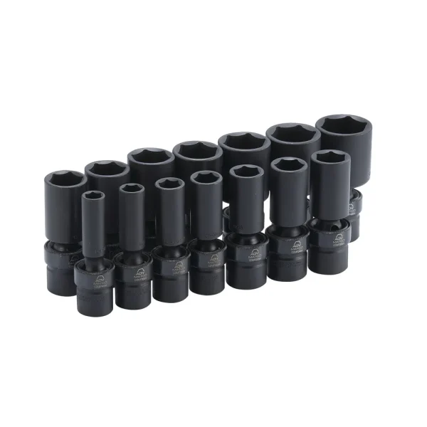 1/2″ DRIVE 14 PIECE SAE 6 POINT ADV DEEP UNIVERSAL IMPACT SOCKET SET