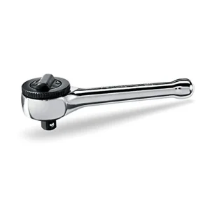 Powerbuilt 641514 3/8″ Stubby Ratchet Driver, Silver