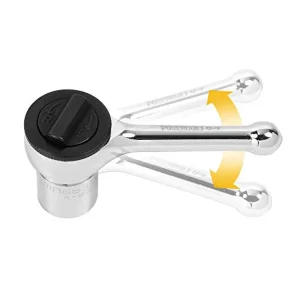 Powerbuilt 641514 3/8″ Stubby Ratchet Driver, Silver - view 3