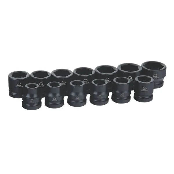 13 PIECE 1/2″ DRIVE METRIC 6 POINT ADV IMPACT SET
