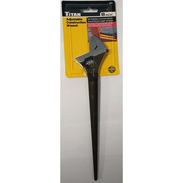 Titan Tools 209 8 in. Adjustable Construction Wrench