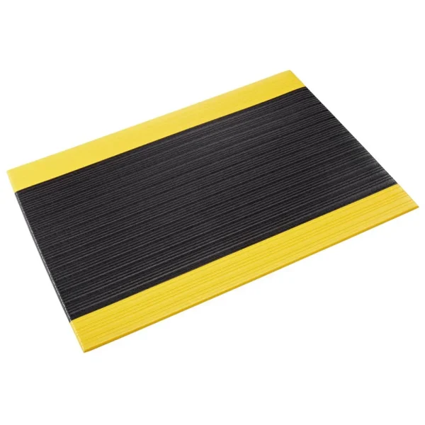 Crown Matting Tuff-Spun 3/8 Rib-Surface 4’x60′ Black w/Yellow (SER3848YB)