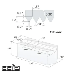 TAIKI TAIKI 8″ 1.5MM X 60 DEGREE 3 PIECE ALUMINUM SOFT JAW SET (3900-4768) - view 2