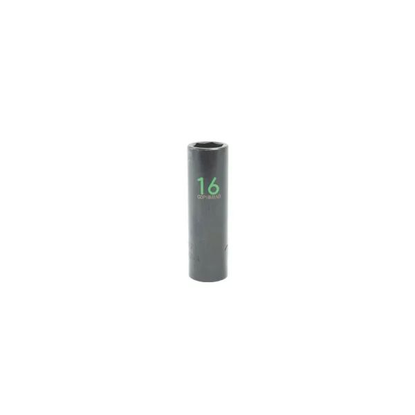 1/2″ DRIVE 16MM METRIC 6 POINT DEEP IMPACT SOCKET – GREEN