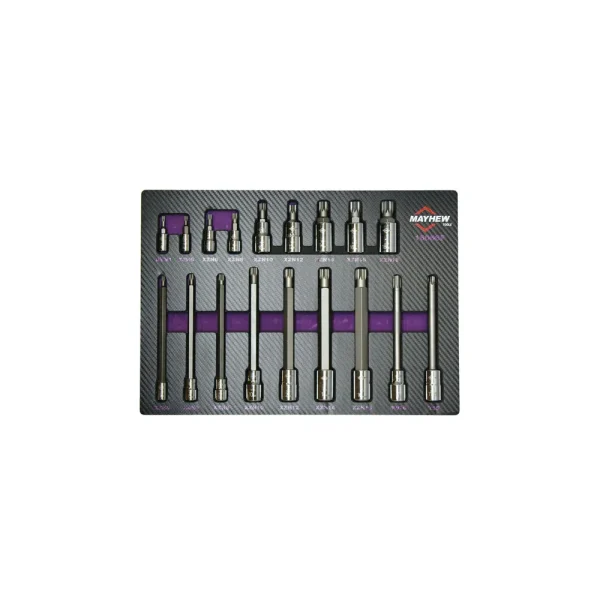 Mayhew 18 Pc Triple Square Master Socket Bit Set (16066F)