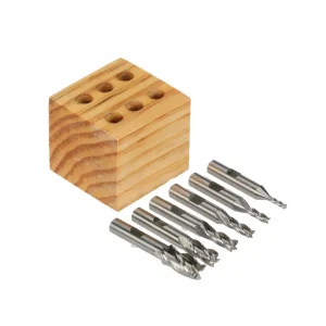 HHIP 6 PIECE 4 FLUTE HIGH SPEED STEEL END MILL SET WITH 3/8″ SHANK (8000-0002) - view 3