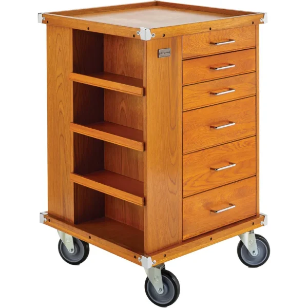 Grizzly Industrial 6-Drawer Red Oak Utility Cart (T33976)