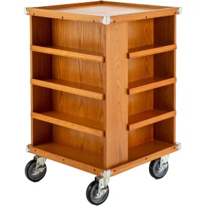 Grizzly Industrial 6-Drawer Red Oak Utility Cart (T33976) - view 3