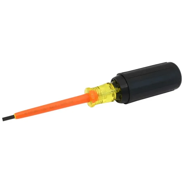 Gray Tools Electrician’s Slotted Screwdriver, 3″ Blade Length, .016″ X 1/8″ Tip, 1000V Insulated (30403-I)