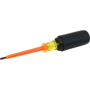 Gray Tools Electrician’s Slotted Screwdriver, 3″ Blade Length, .016″ X 1/8″ Tip, 1000V Insulated (30403-I) - view 2