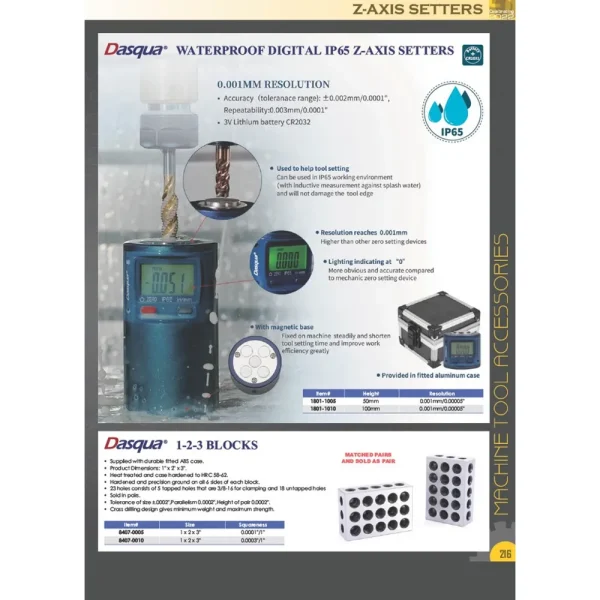 VERTEX Z-AXIS SETTER ULTRA PRECISION WITH MAGNET & MM DIAL (4401-0054)