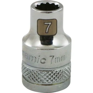 Dynamic Tools 3/8″ Drive 12 Point Metric, 7mm Standard Length, Chrome Finish Socket (D009107)