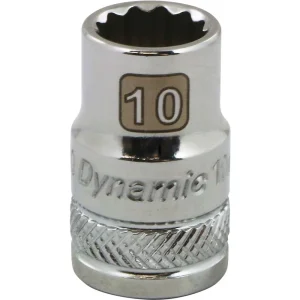 Dynamic Tools 3/8″ Drive 12 Point Metric, 10mm Standard Length, Chrome Finish Socket (D009110)