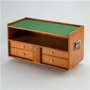 Grizzly Industrial 23″ Series 2-Drawer Red Oak Mid-Riser with Shelf (T33820) - view 2