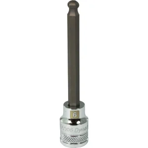 Dynamic Tools 3/8″ Drive Metric Hex Head, 6mm Long Ball Nose, Chrome Finish Socket (D006906)