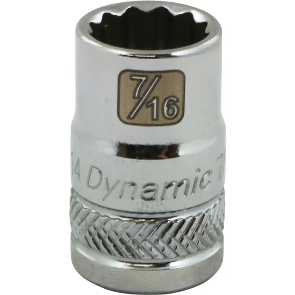 Dynamic Tools 3/8″ Drive 12 Point SAE, 7/16″ Standard Length, Chrome Finish Socket (D009414)