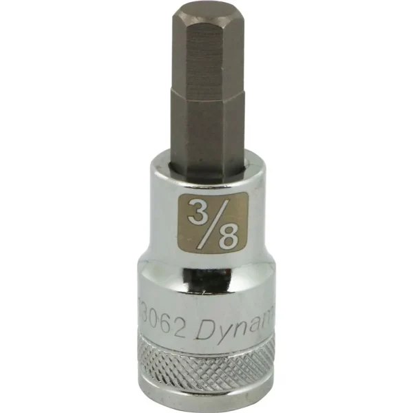 Dynamic Tools 1/2″ Drive SAE Hex Head, 3/8″ Bit Standard Length, Chrome Finish Socket (D013062)