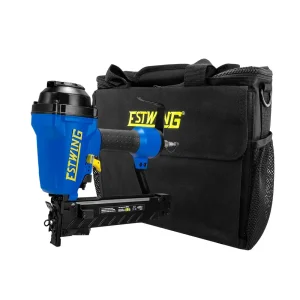 Estwing ESS50 Pneumatic 16-Gauge 2″ Medium Crown Construction Stapler with Adjustable Metal Belt Hook, 1/4″ NPT Indus...