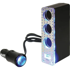 Custom Accessories Goxt Lighted Triple 12V & USB Adapter – 23600 - view 3