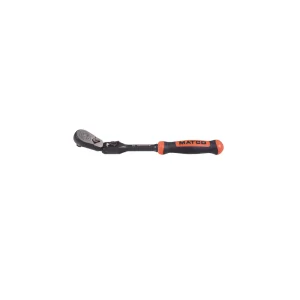 1/4″ DRIVE 7-3/4″ EIGHTY8 TOOTH BLACK CHROME LOCKING FLEX RATCHET WITH ERGO HANDLE – ORANGE