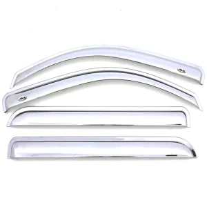 Auto Ventshade Ventvisor Outside Mount Silver Side Window Air Deflector – 684813