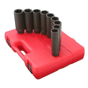 Sunex 1/2″ Drive 12 Pc. Metric Extra Long Deep Impact Socket Set (2851)