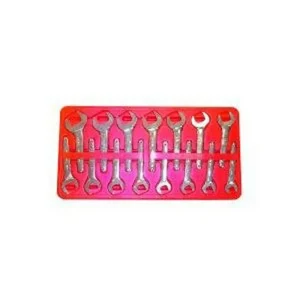 V8 Tools 9215 Single Open End Service Wrench Set, 15 Piece, 3/4″ To 1-5/8″, Thin Jaw, Short Handle, Full Polish