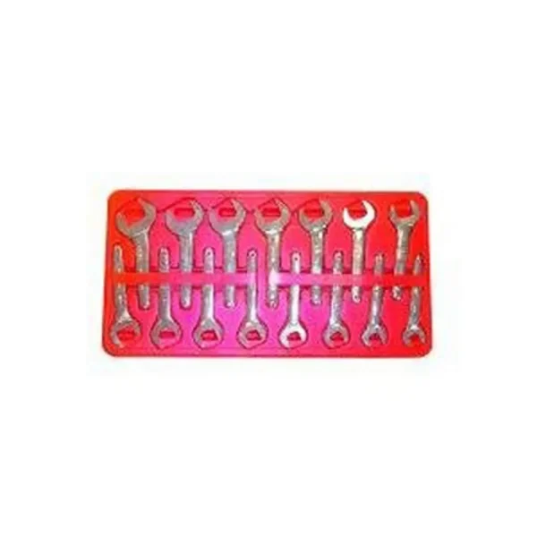 V8 Tools 9215 Single Open End Service Wrench Set, 15 Piece, 3/4″ To 1-5/8″, Thin Jaw, Short Handle, Full Polish