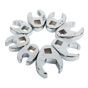 Sunex 3/8″ Dr. 8 Pc. Fully Polished SAE Flare Nut Crowfoot Wrench Set (9708)