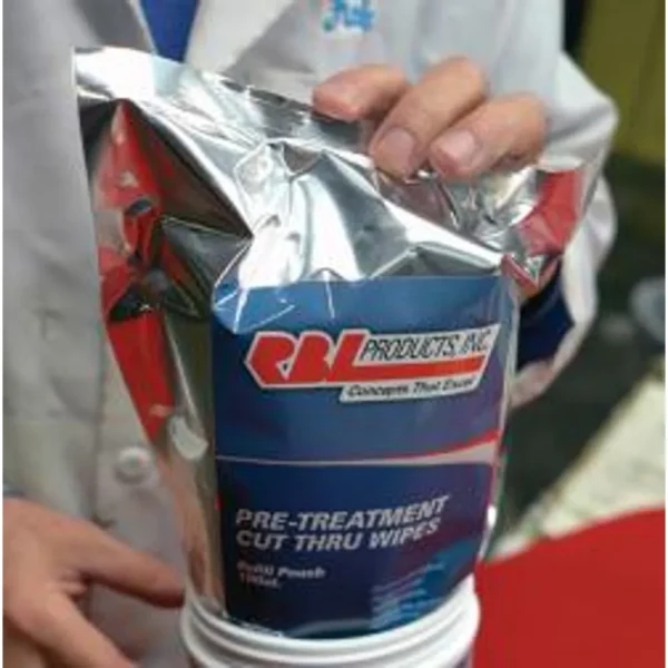 RBL Products 5002 9″ X 9″ Pre-Treatment Cut Thru Wipes- Refill Pouch Of 100