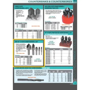 HHIP 5 PIECE 82 DEGREE 1/4-1″ HIGH SPEED STEEL COUNTERSINK SET (2001-2005) - view 3