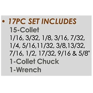 HHIP R8 17 PIECE ER-40 SPRING COLLET CHUCK SET (3900-0005) - view 3