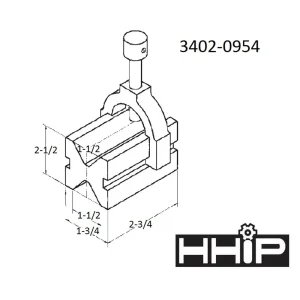 HHIP 2.50 X 1.73 X 2.76″ V-BLOCK & CLAMP SET (3402-0954) - view 2