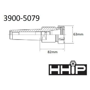 HHIP MT4 ER40 COLLET CHUCK-DRAWBAR END (3900-5079) - view 3