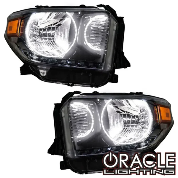 Oracle Lighting 2014-2017 Toyota Tundra Pre-Assembled LED Halo Headlights – (Dual Halo Kit) (7204-001, 7204-330, 7204...