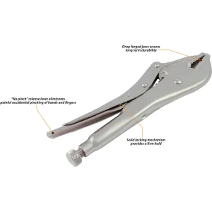 Dynamic Tools 5″ Locking Pliers, Curved Jaws With Wire Cutter (D055301) - view 4