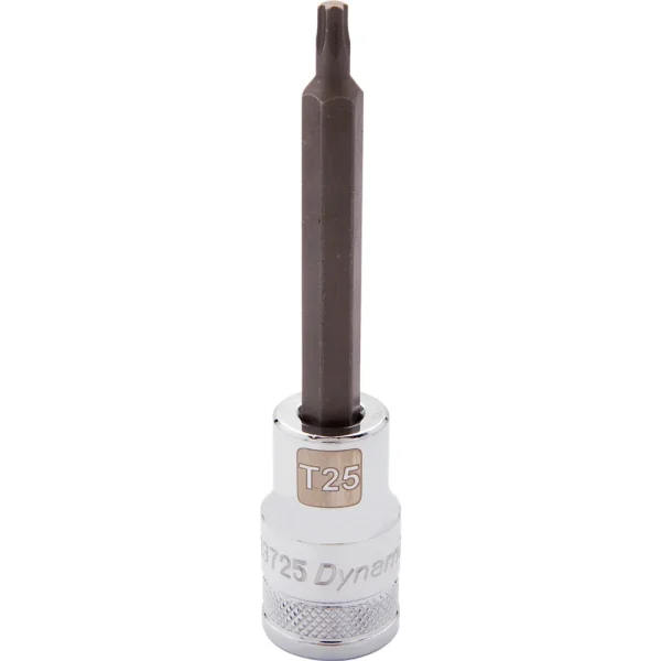 Dynamic Tools 1/2″ Drive Torx® Head, T25 Long Bit, Chrome Finish Socket (D013725)