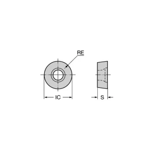 HHIP RCMT-1204 C-6 TiN COATED CARBIDE INSERT (6034-3132) - view 3