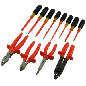 Gray Tools 12 Piece Screwdriver & Pliers Set, 1000V Insulated (86612-I)