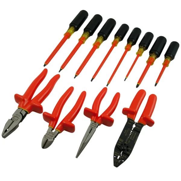 Gray Tools 12 Piece Screwdriver & Pliers Set, 1000V Insulated (86612-I)