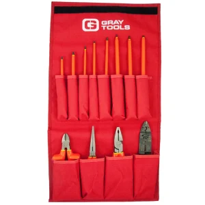Gray Tools 12 Piece Screwdriver & Pliers Set, 1000V Insulated (86612-I) - view 2