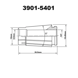 HHIP PRO-SERIES 1/8″ SK10 LYNDEX STYLE COLLET (3901-5401) - view 3