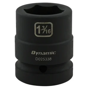 Dynamic Tools 1-3/16” X 1″ Drive, 6 Point Standard Length, Impact Socket (D025338)