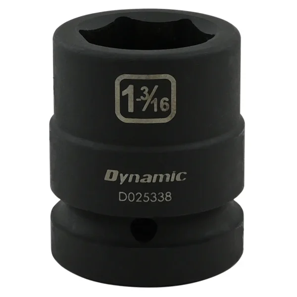 Dynamic Tools 1-3/16” X 1″ Drive, 6 Point Standard Length, Impact Socket (D025338)
