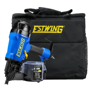 Estwing ECN90 Pneumatic 15 Degree 3-1/2″ Coil Framing Nailer with 1/4″ NPT Industrial Swivel Fitting and Bag (ECN90)