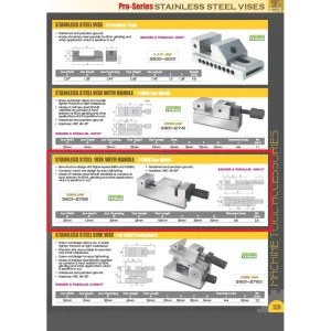 HHIP PRO-SERIES 35MM EDM STAINLESS STEEL VISE WITH HANDLE (3901-2755) - view 3