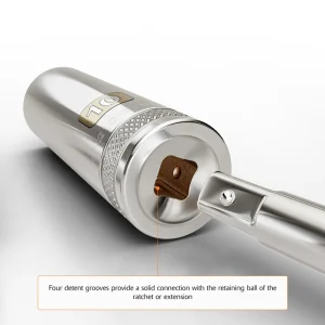 Dynamic Tools 1/2″ Drive 6 Point Metric, 29mm Deep Length, Chrome Finish Socket (D016229) - view 2