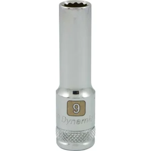 Dynamic Tools 3/8″ Drive 12 Point Metric, 9mm Deep Length, Chrome Finish Socket (D009709)